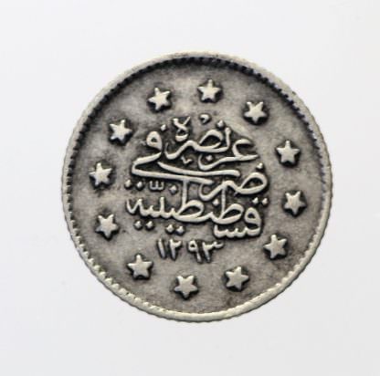 Osmanlı Sultan Abdülhamit 1 Kuruş 1293/23 Gümüş