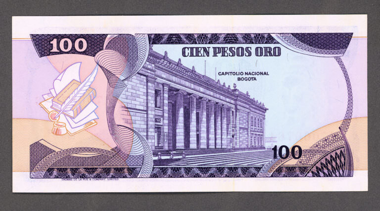 KOLOMBİYA 1977 YILI 100 PESO ÇİL - Görsel 2