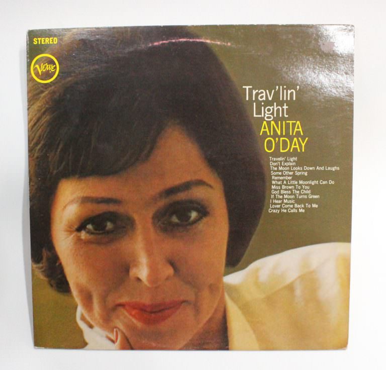 ANITA O`DAY Trav`lin Light JAZZ LP 33lük dönem baskısı *Printed in FRANCE 7/7