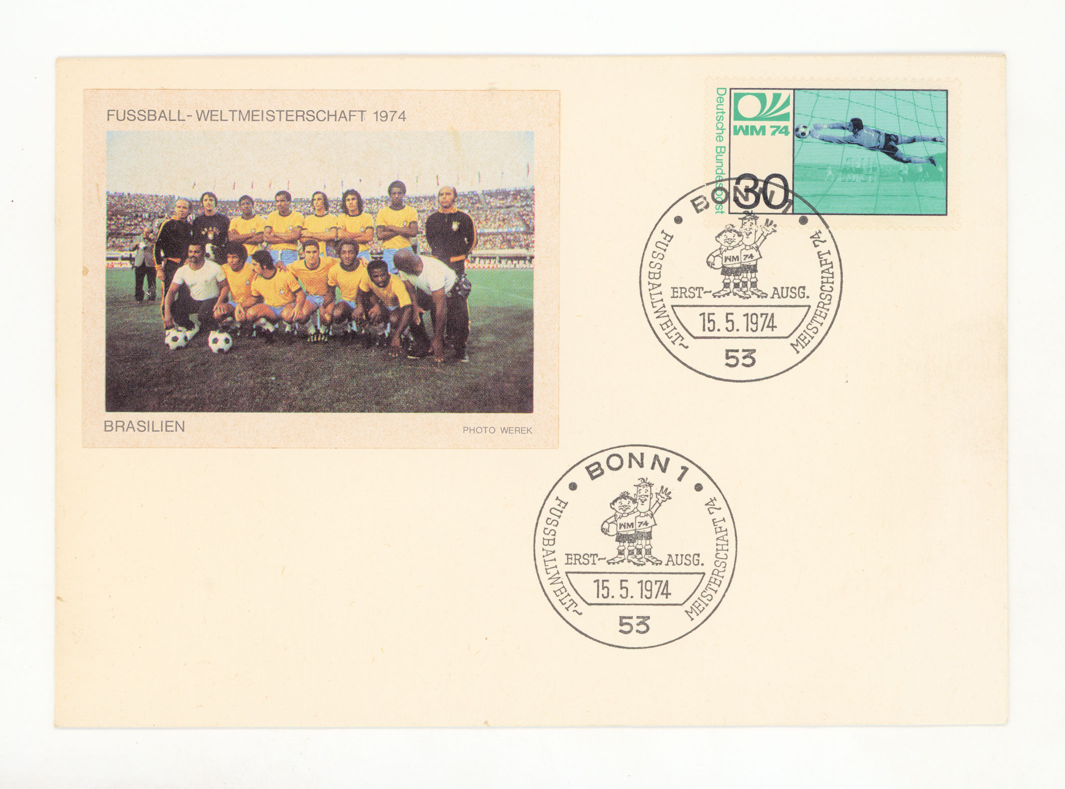 ALMANYA Dünya kupasi Brezilya FDC 1974 *SATILDI - OUT OF STOCK