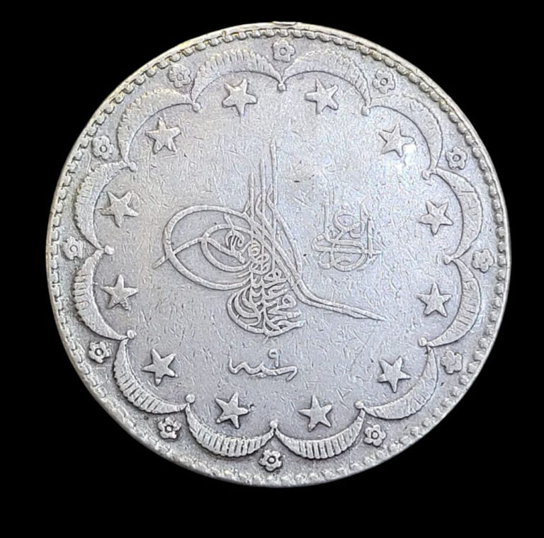 Osmanli Sultan Mehmet Reşat 20 Kuruş 1327/9  Gümüş (kulptan çıkma) - Görsel 3