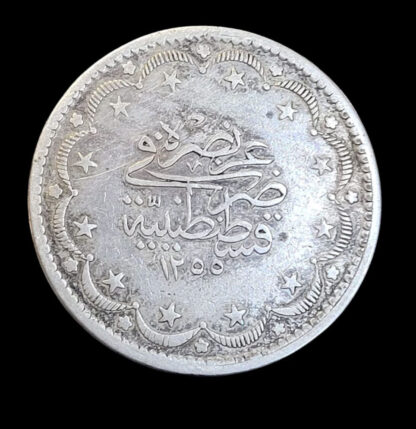Osmanli Sultan Abdülmecit 20 Kuruş 1255/9 Gümüş