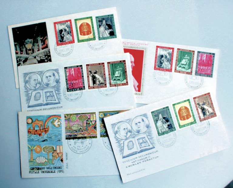 7 adet VATICAN FDCs