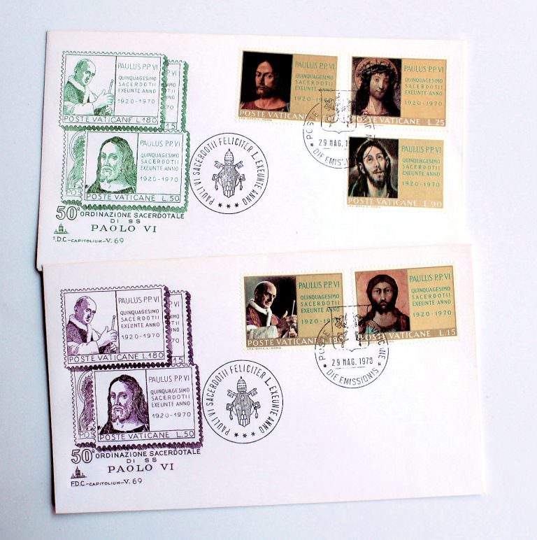 7 adet VATICAN FDCs - Görsel 2