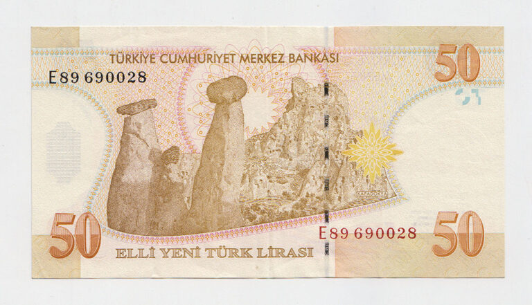 8. Emisyon 50 YTL 2005 - E89 serisi *çt banknot *VF - Görsel 2