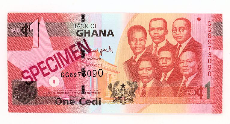 GHANA 1 Cedi 2015 SPECIMEN – UNC