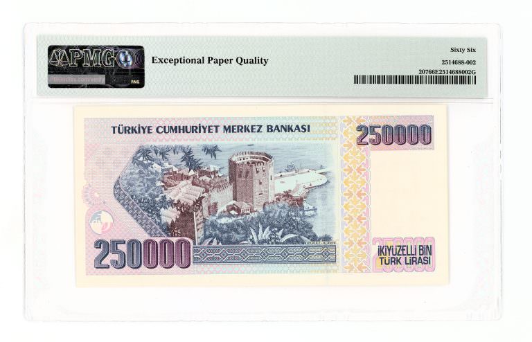 7. Emisyon 250 000 TL A04 PMG SERTİFİKALI 66 EPQ ÇİL - Görsel 2