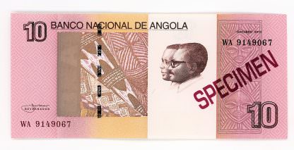 ANGOLA 10 KWANZAS 2012 SPECIMEN – UNC