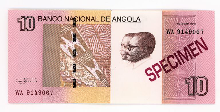 ANGOLA 10 KWANZAS 2012 SPECIMEN – UNC
