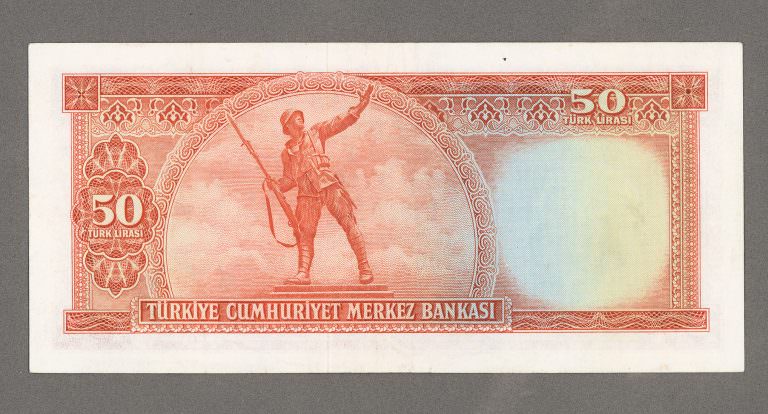 5. Emisyon 50 Lira 1953 Pick#163a 2. Tertip EF - ççt *SATILDI . OUT OF STOCK