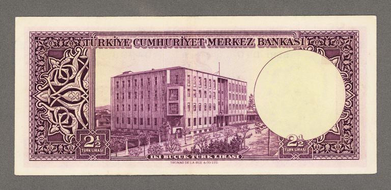 5. Emisyon 2 buçuk Lira 1955-1966 - 1. Tertip *EF - ççt *SATILDI - OUT OF STOCK - Görsel 2