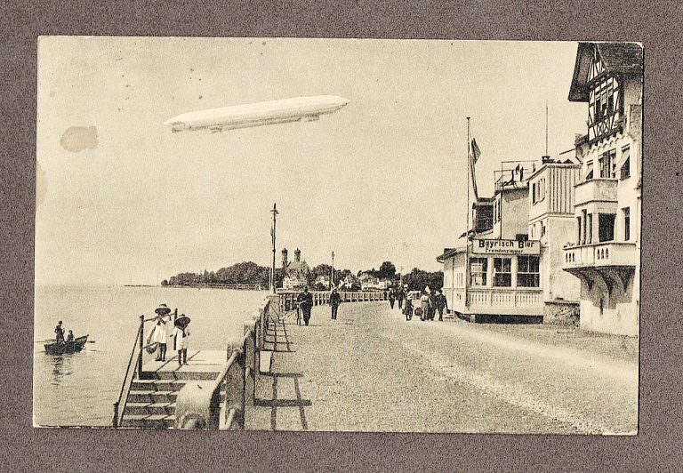 ZEPPELIN Friedrichshafen 1927 Postcard 14x9 cm.