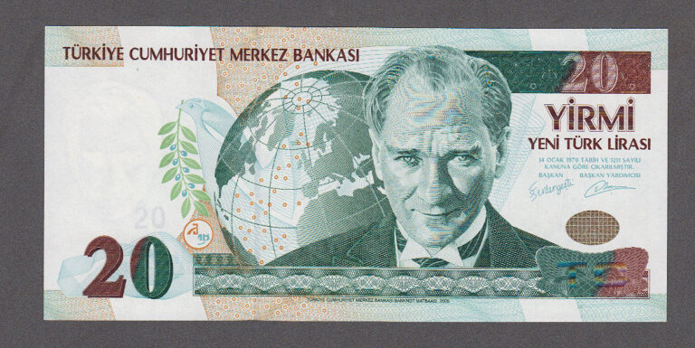 8. Emis. 1. Tertip 20 YTL 2005-2010 *F555111115 çil - UNC - Görsel 2