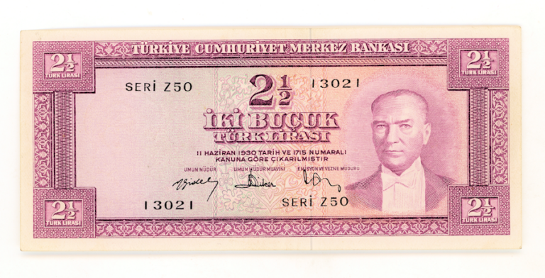 5. Emisyon 2 1/2 Lira 1957-1966 Pick#152a *EF - 3. Tertip *ççt banknot *SATILDI - OUT OF STOCK - Görsel 2