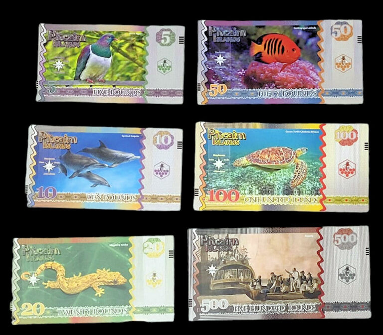 Pitcairn Island BANK of FANTASY -  Queen Kraliçe 6 Banknot çil