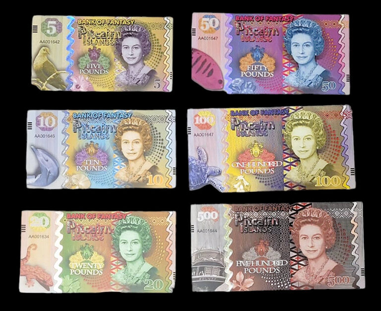Pitcairn Island BANK of FANTASY -  Queen Kraliçe 6 Banknot çil - Görsel 2