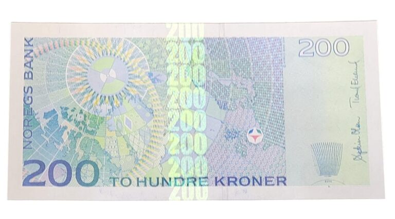 Norveç Norway 200 Kronor UNC *çil SATILDI - OUT OF STOCK - Görsel 2