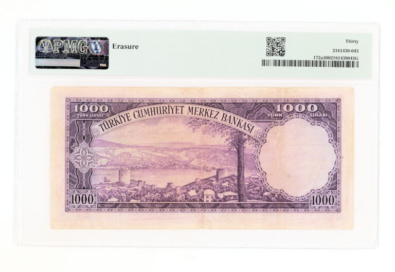 5. Emisyon 1000 Türk Lirası 1953 ND(1989) Pick#172a PMG 30 VF *çt banknot - Görsel 2