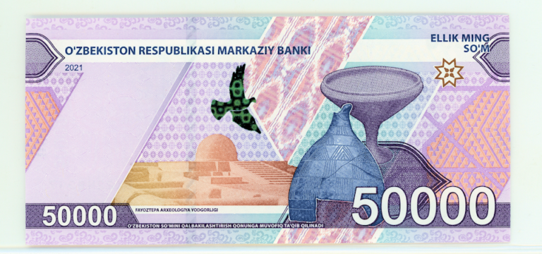 Özbekistan 50000 Som 2021 - UNC - Görsel 2