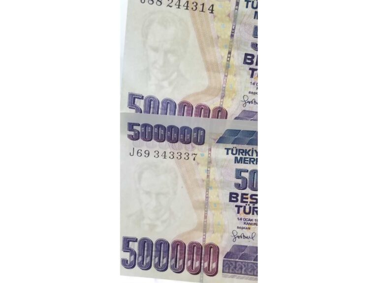 7. Emisyon 1000 Lira 2. Tertip Pick # 196 Serie J69 + J88 farklı filigran *TAKIM UNC - çil 2 adet banknot - Görsel 3