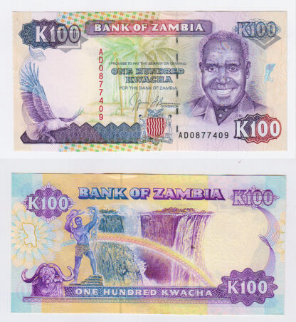 ZAMBIA 100 Kwacha 1991 Pick#34 - UNC *ÇİL