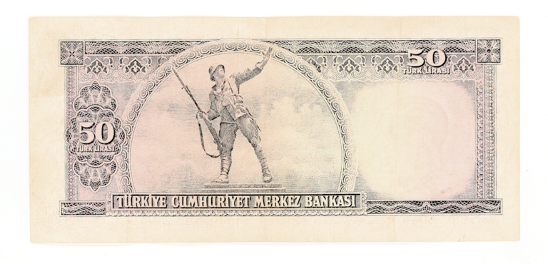 5. Emisyon 50 Lira 1960 *ND (1979) 5th Emis. 5.tertip Pick#166 VF *çt *SATILDI - OUT OF STOCK - Görsel 2