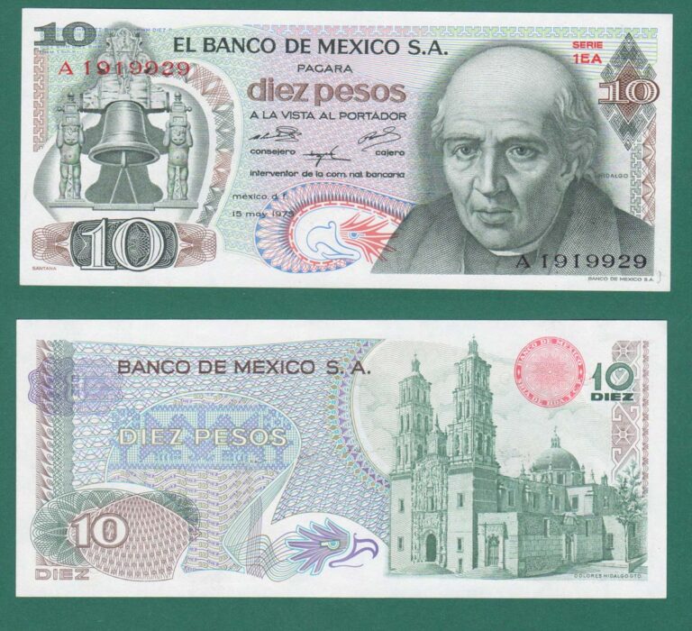 MEXICO 10 Pesos 1975 UNC - çil