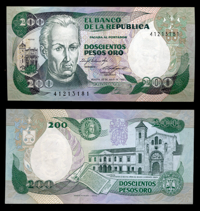 COLOMBIA 200 Pesos 1984 UNC *çil