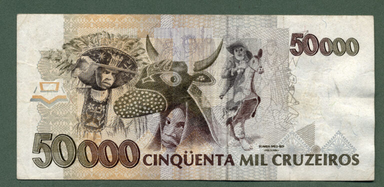 BRASIL Brezilya 50 000 Cruzeiros UNC*çil