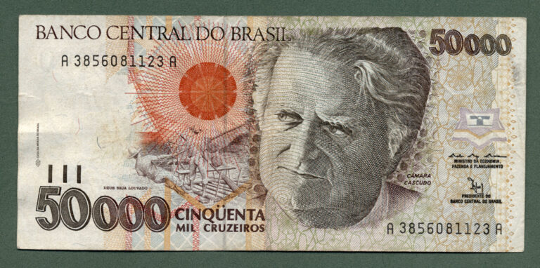 BRASIL Brezilya 50 000 Cruzeiros UNC*çil - Görsel 2