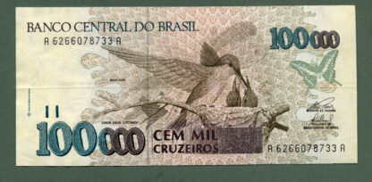 BRASIL Brezilya 100 000 Cruzeiros UNC*çil