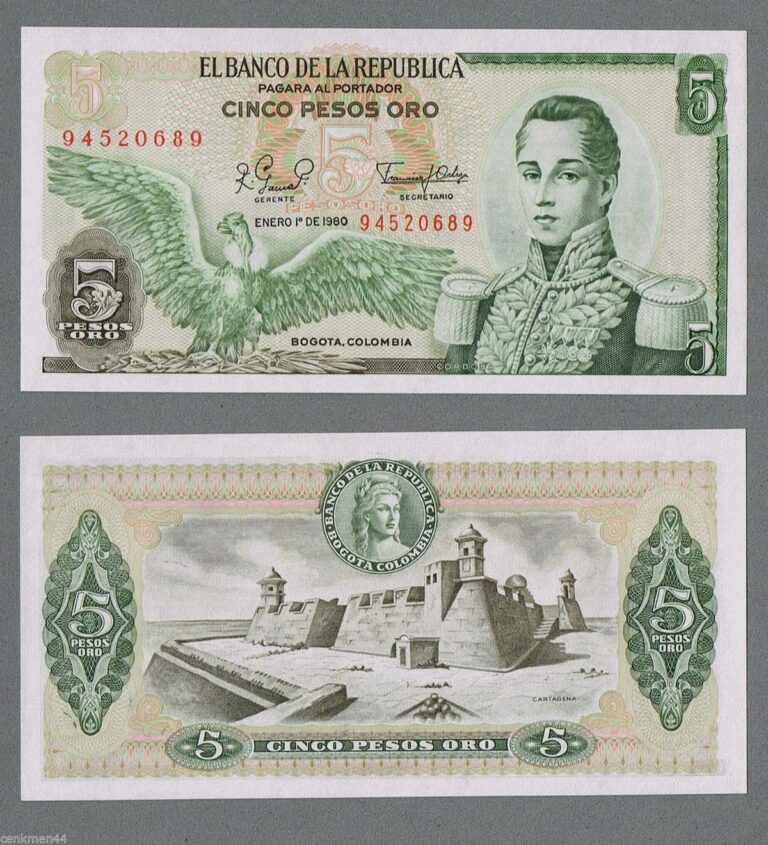 COLOMBIA 5 Pesos 1980 UNC *çil