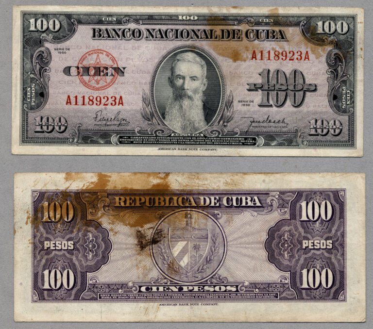CUBA 100 Pesos 1950  - Fine *haliyle temiz