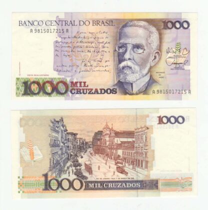 BRASIL Brezilya 1000 Cruzados UNC*çil