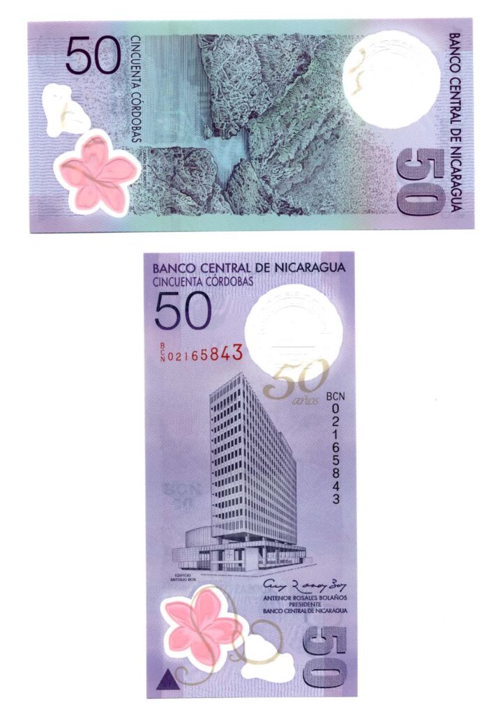 NICARAGUA 50 Cordobas *Unesco UNC çil banknot