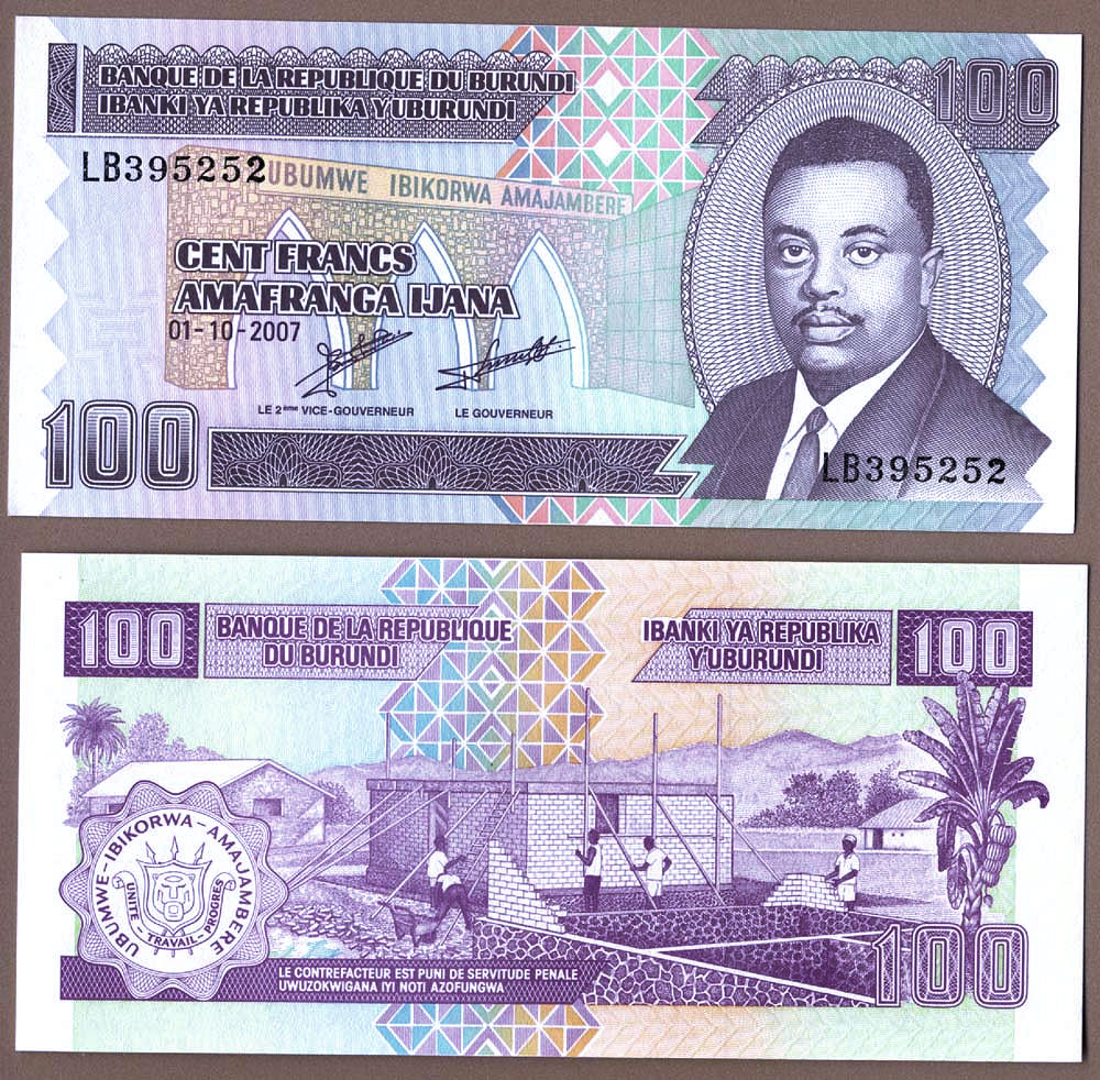 BURUNDI 100 Ameranga - UNC
