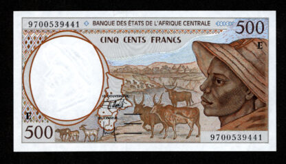 BURKINA FASO Banque Centrale der Etats de L`AFRIQUE CENTRALE (F)  500 Francs UNC çil banknot *SATILDI - OUT OF STOCK