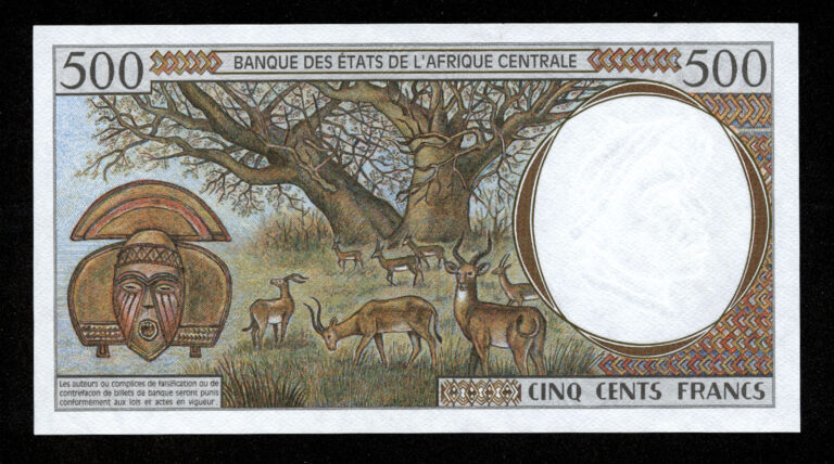 BURKINA FASO Banque Centrale der Etats de L`AFRIQUE CENTRALE (F)  500 Francs UNC çil banknot *SATILDI - OUT OF STOCK - Görsel 2