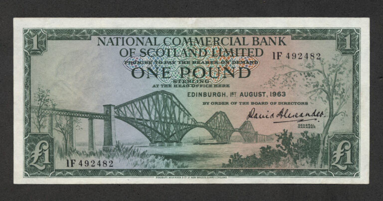 Iskoçya SCOTLAND  1 POUND 1963 aUNC/çilalti