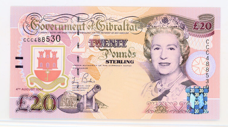 GIBRALTAR Cebelitarik 20 Pounds 2004 Pick#31 - UNC *çil banknot