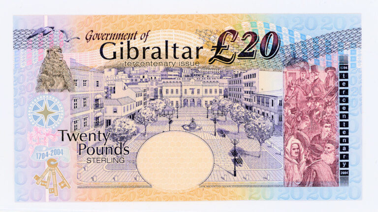 GIBRALTAR Cebelitarik 20 Pounds 2004 Pick#31 - UNC *çil banknot - Görsel 2