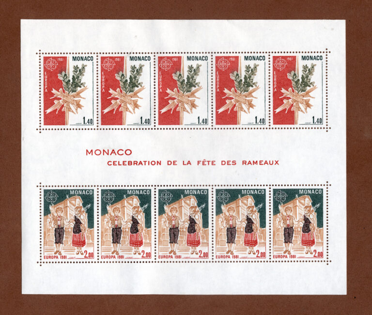 MONACO 1981 CEPT Celebration de la ... Block Mint **MNH