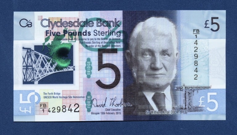 Iskoçya SCOTLAND  5 POUND 2015 UNC - Görsel 2