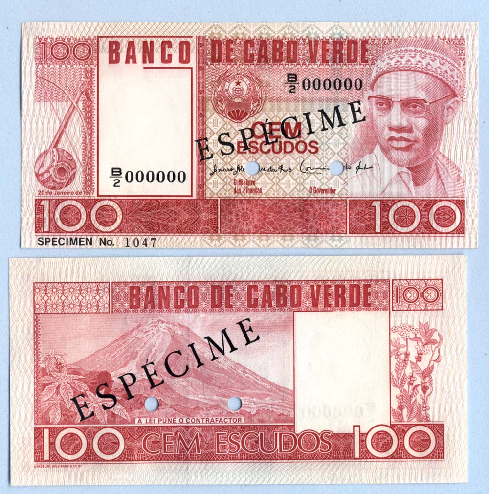 CABO VERDE 100 Escudos SPECIMEN - UNC