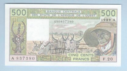 West African States, K Senegal, 500 Francs 1988 UNC - çil banknot