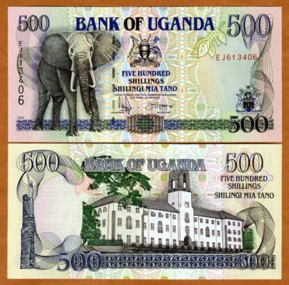 UGANDA 500 Shillings Elephant - UNC *çil