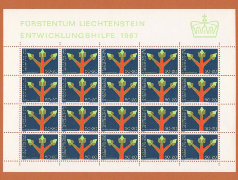 LIECHTENSTEIN Entwicklungshilfe 1967 Block **MNH