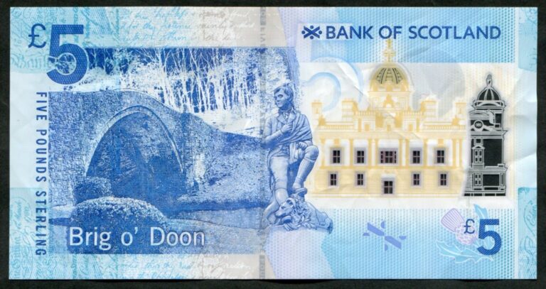 Iskoçya SCOTLAND  5 POUNDs 2016 Replacement VF - Görsel 2