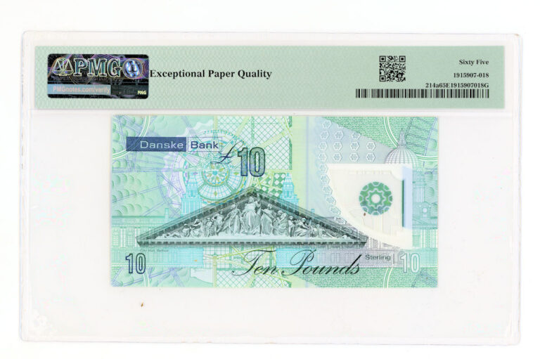 NORTHERN IRELAND 10 Pounds 2017 Pick # 214a  Danske Bank PMG 65 EPQ UNC - Görsel 2