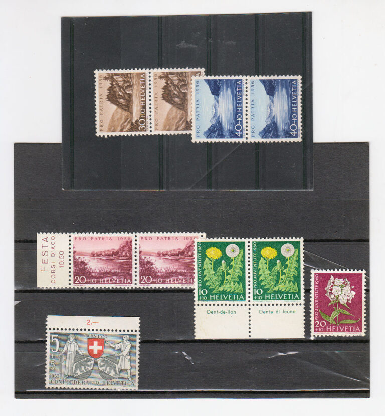 Switzerland Isviçre Pro Juventute / Pro Patria 1955-56-60 Lot **MNH